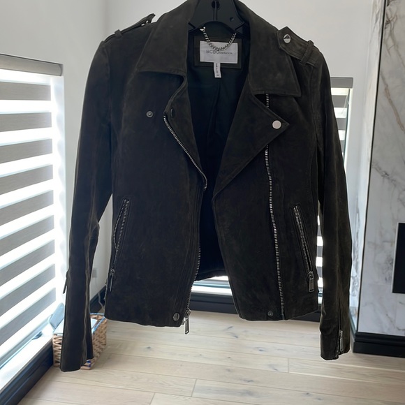 FINAL DROP! 💸BCBG Suede motorcycle jacket - Picture 2 of 8